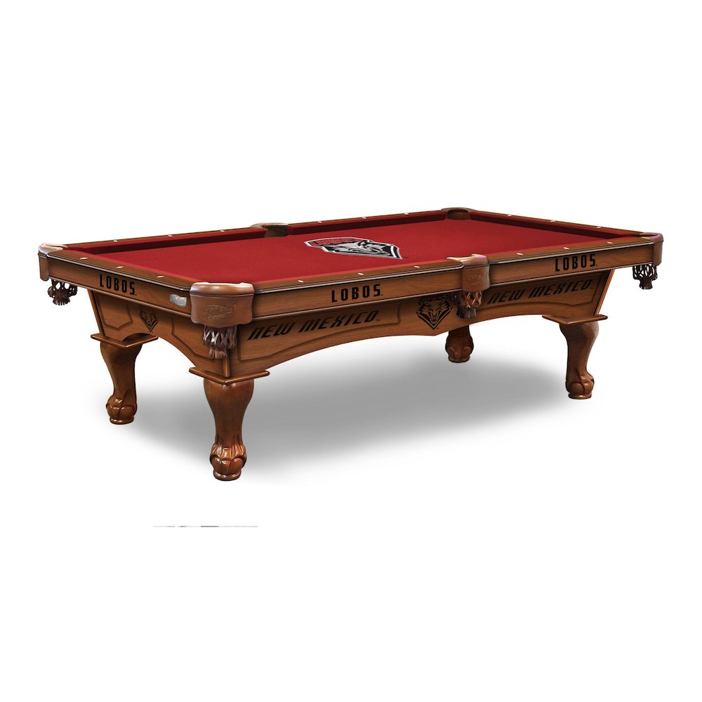 University of New Mexico 8' Pool Table with a Chardonnay Finish. Picture 1