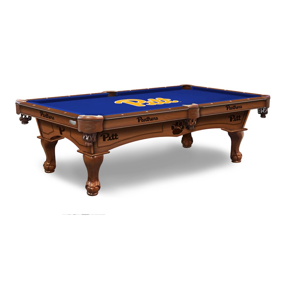 University of Pittsburgh 8' Pool Table with a Chardonnay Finish. Picture 1