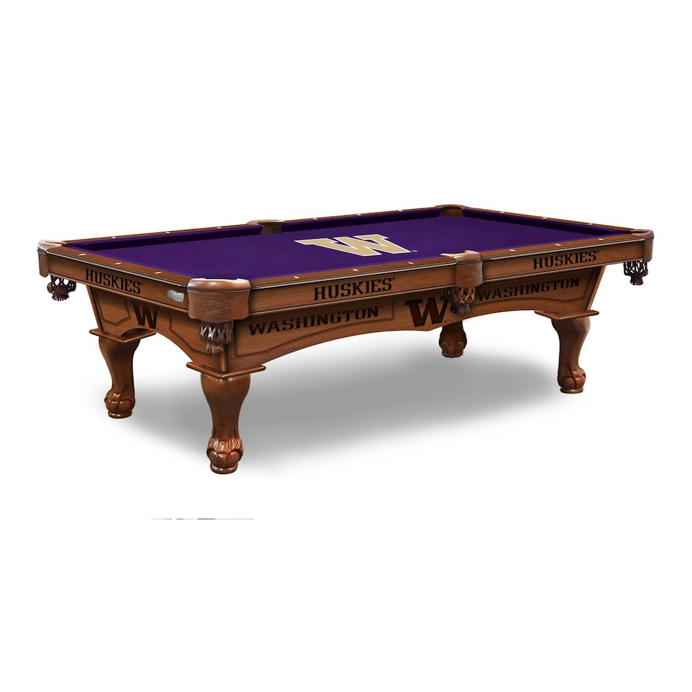 University of Washington 8' Pool Table with a Chardonnay Finish. Picture 1