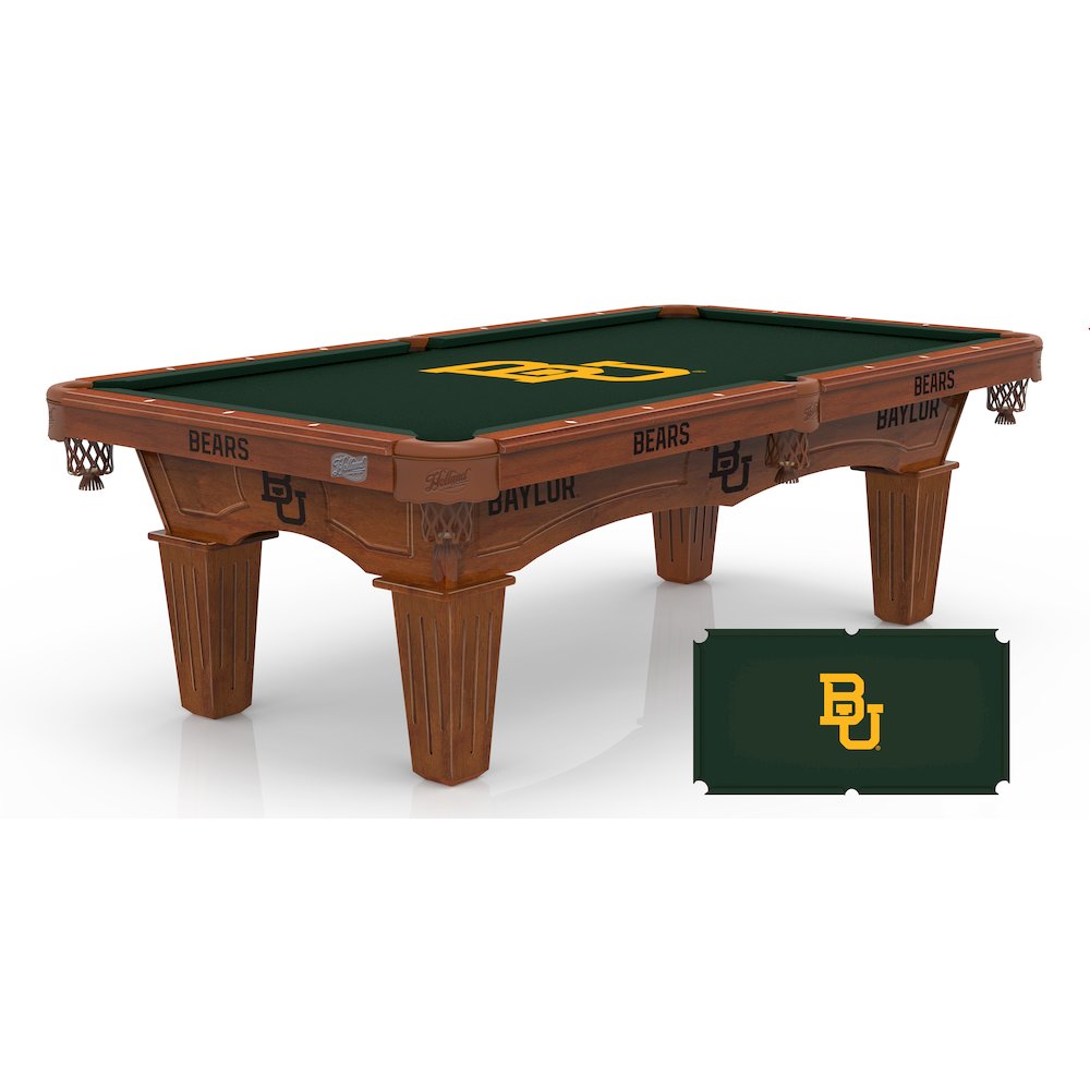 Baylor University 8' Pool Table with a Chardonnay Finish. Picture 1