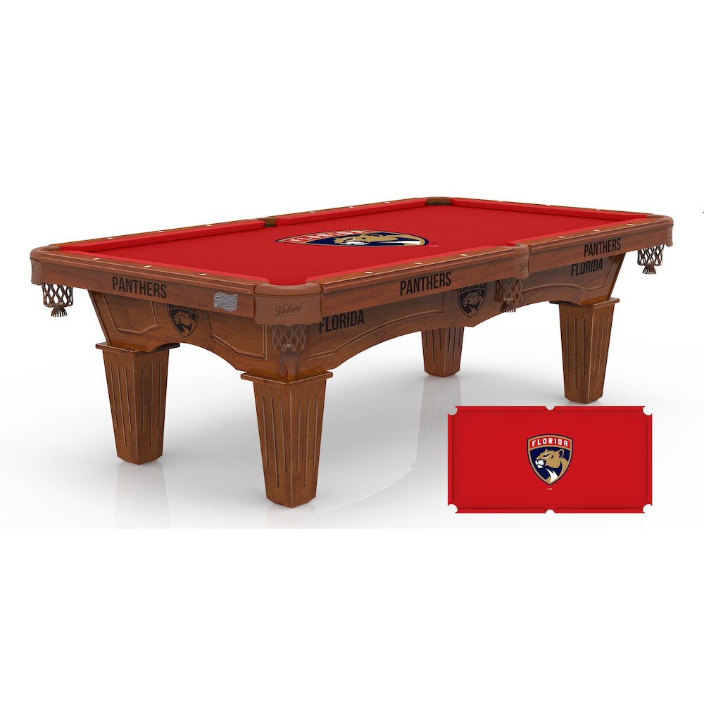 Florida Panthers 8' Pool Table with a Chardonnay Finish. Picture 1