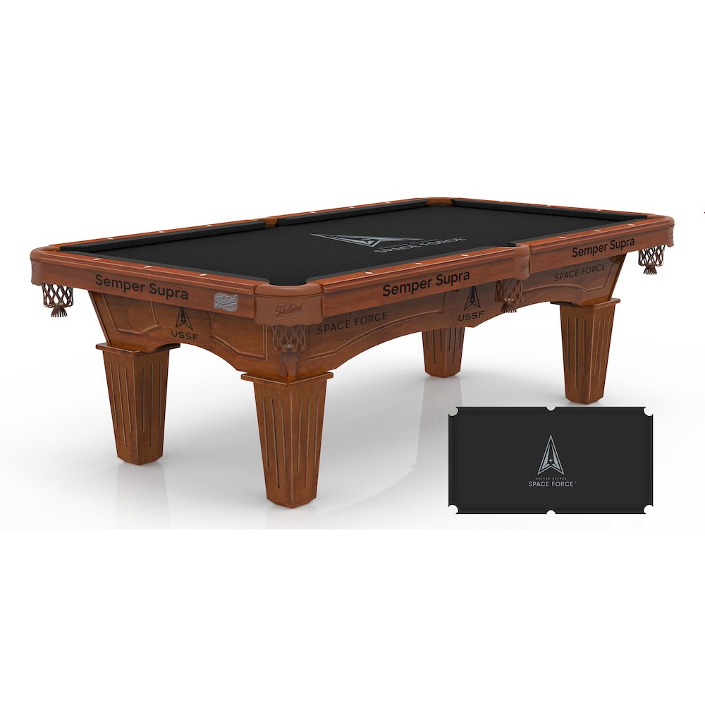 United States Space Force 8' Pool Table with a Chardonnay Finish. Picture 1