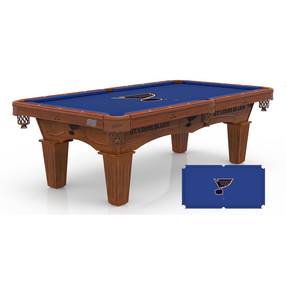 St Louis Blues 8' Pool Table with a Chardonnay Finish. Picture 1