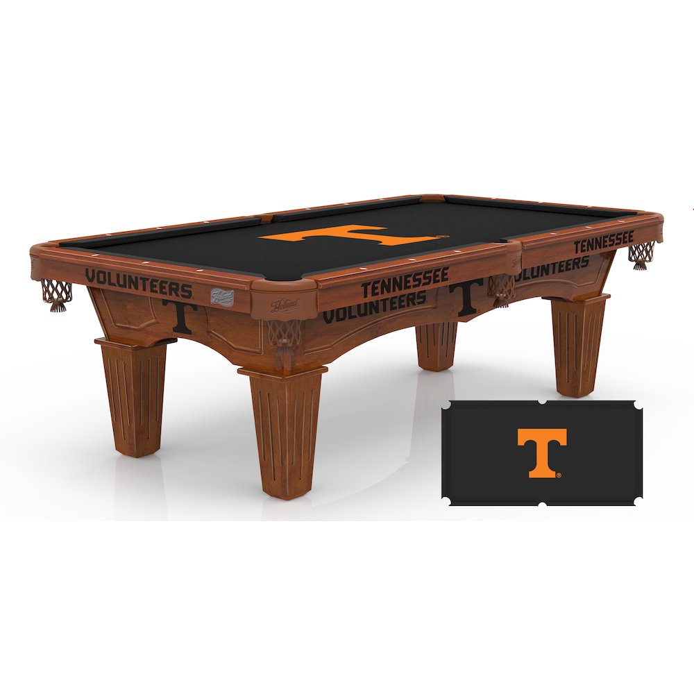 University of Tennessee 8' Pool Table with a Chardonnay Finish. Picture 1