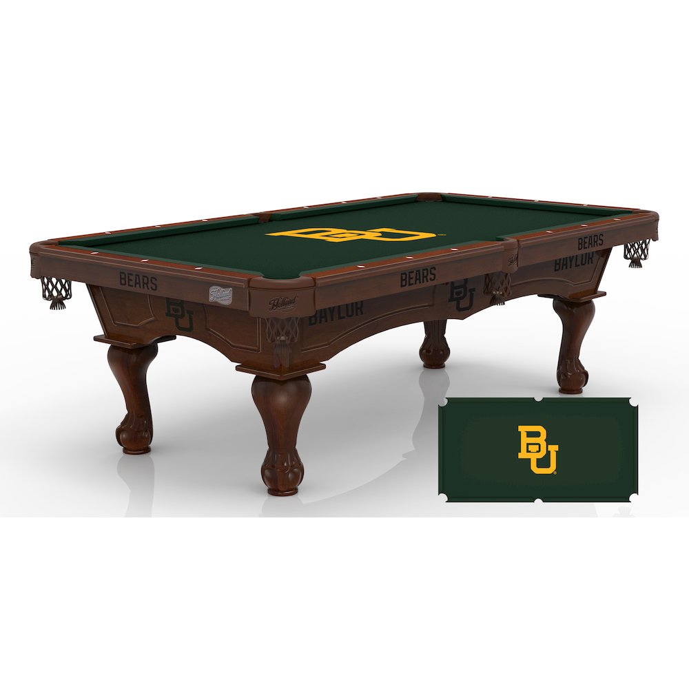 Baylor University 8' Pool Table with a Navajo Finish. Picture 1