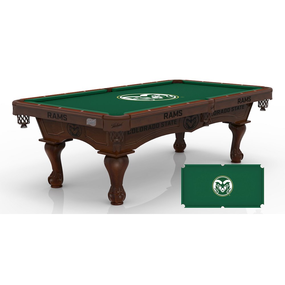 Colorado State University 8' Pool Table with a Navajo Finish. Picture 1