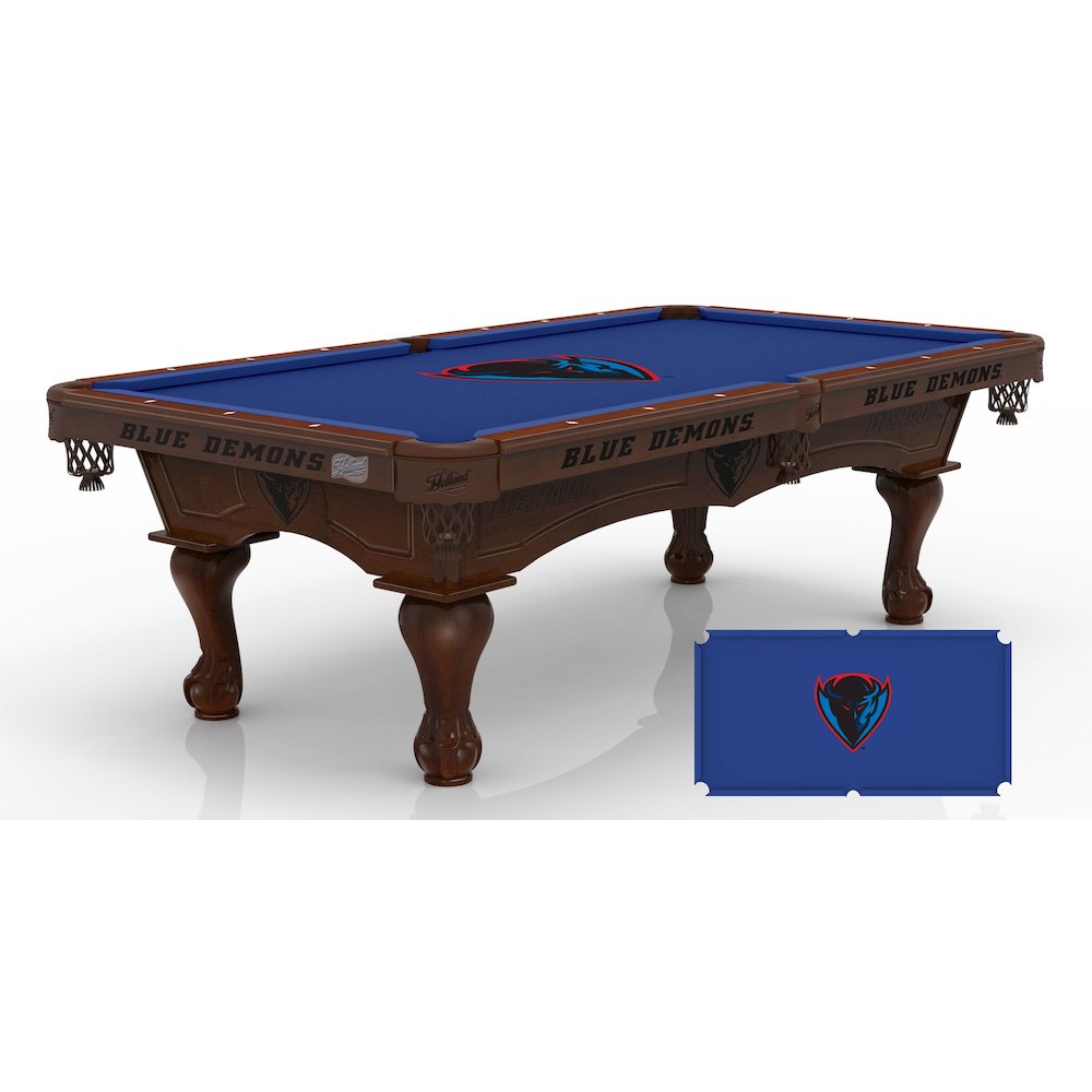 DePaul University 8' Pool Table with a Navajo Finish. Picture 1