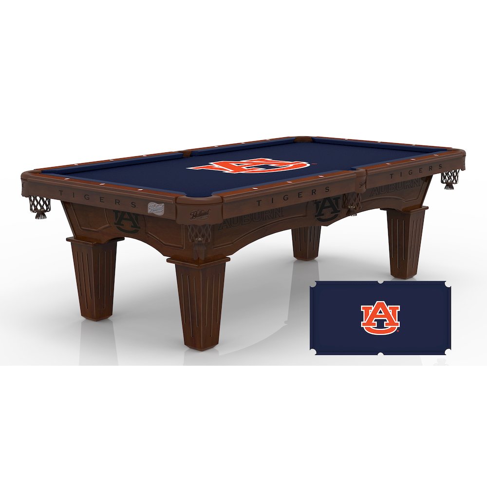 Auburn University 8' Pool Table with a Navajo Finish. Picture 1