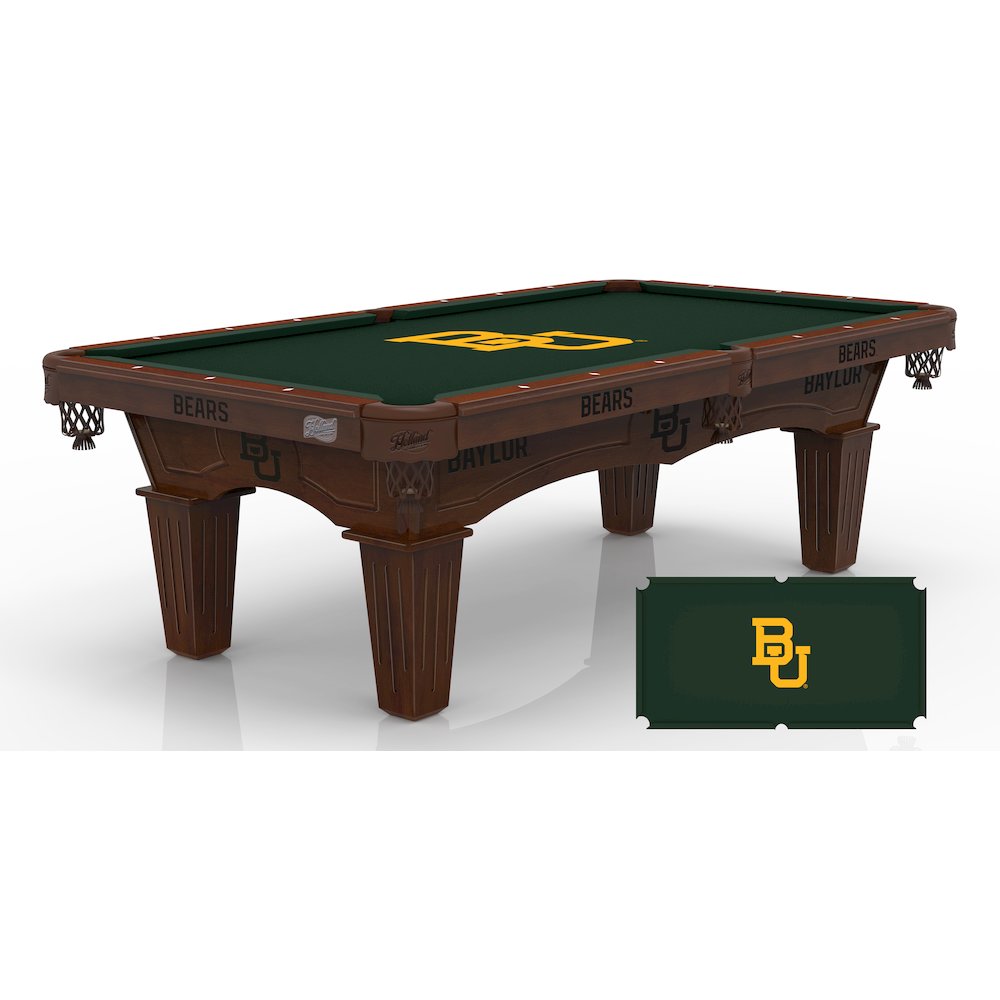 Baylor University 8' Pool Table with a Navajo Finish. Picture 1