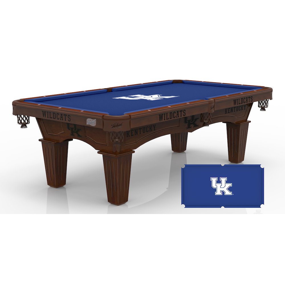 University of Kentucky 8' Pool Table with a Navajo Finish. Picture 1