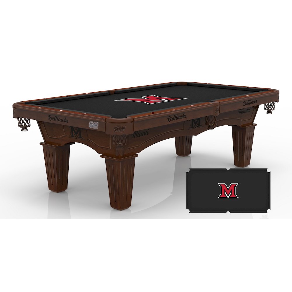 Miami (OH) University 8' Pool Table with a Navajo Finish. Picture 1