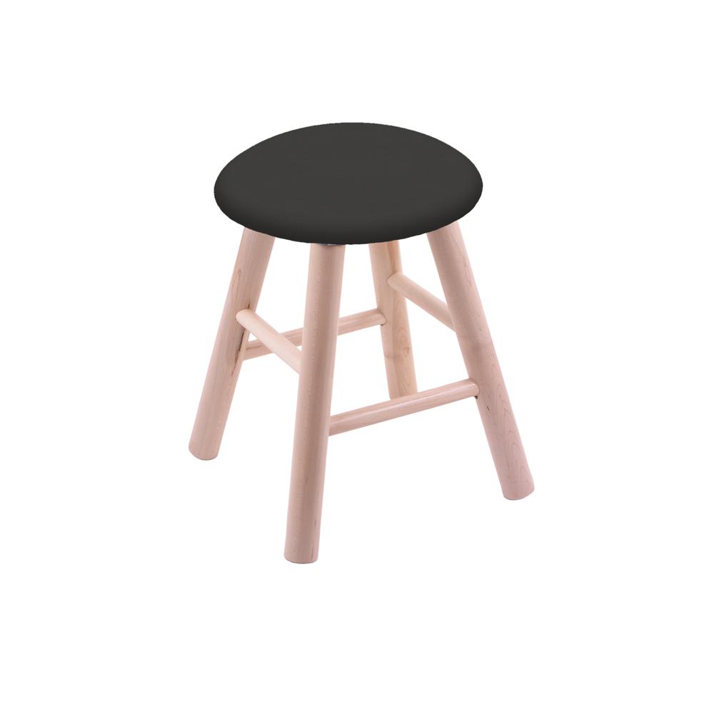 Maple Round Cushion 18" Swivel Vanity Stool with Smooth Legs, Natural Finish, and Canter Iron Seat. Picture 1