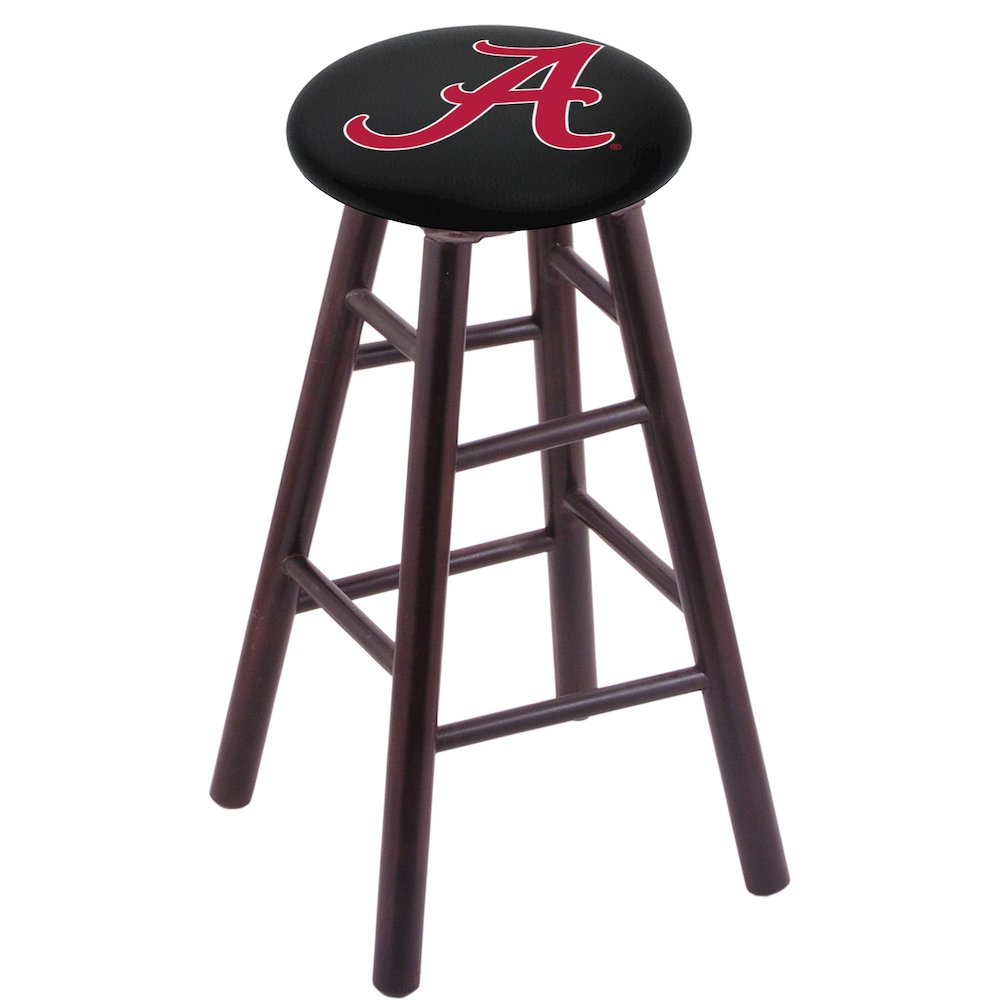 Maple Counter Stool in Dark Cherry Finish with Alabama Seat. Picture 1