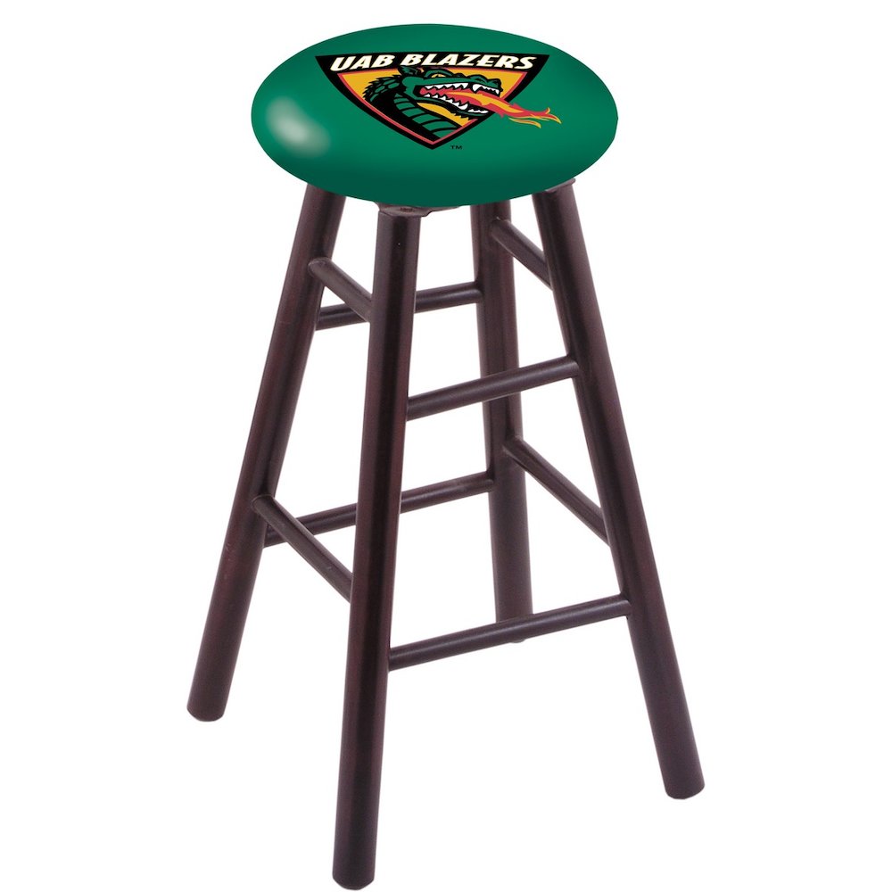 Maple Counter Stool in Dark Cherry Finish with UAB Seat. Picture 1