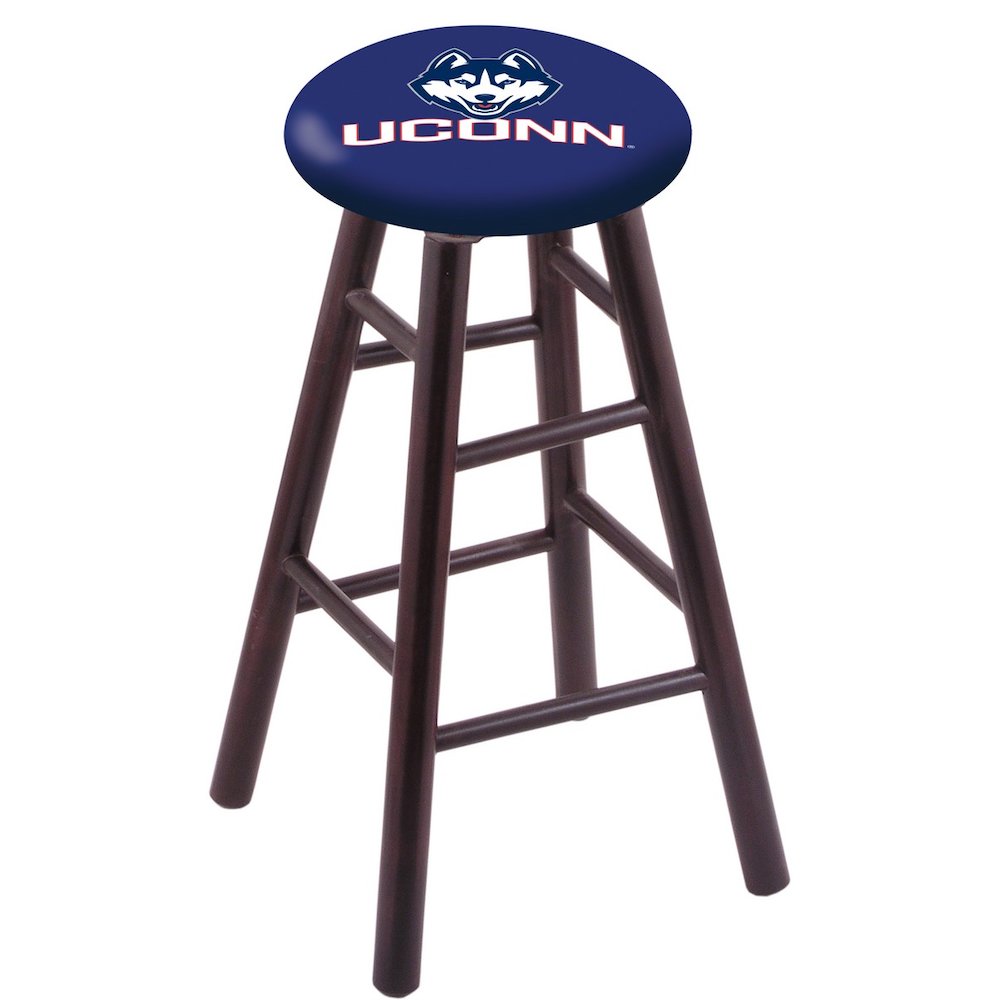 Maple Bar Stool in Dark Cherry Finish with Connecticut Seat. Picture 1