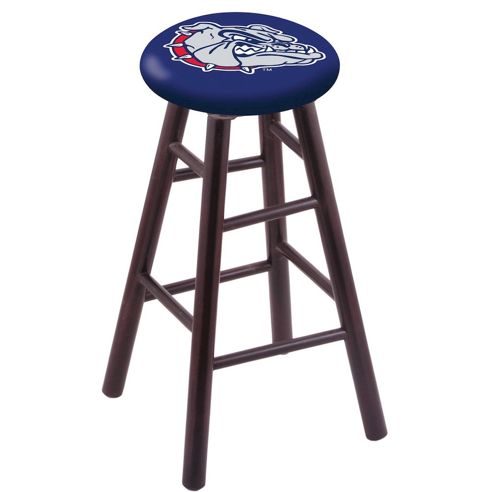 Maple Counter Stool in Dark Cherry Finish with Gonzaga Seat. Picture 1