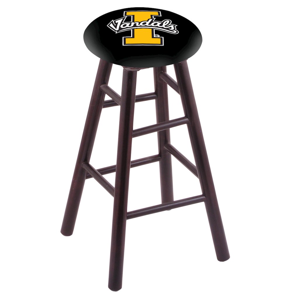 Maple Bar Stool in Dark Cherry Finish with Idaho Seat. Picture 1