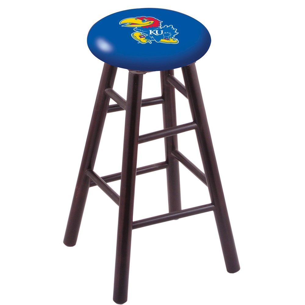 Maple Counter Stool in Dark Cherry Finish with Kansas Seat. Picture 1