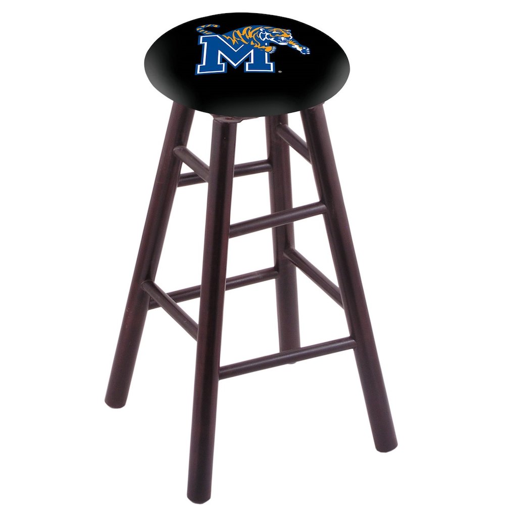 Maple Counter Stool in Dark Cherry Finish with Memphis Seat. Picture 1