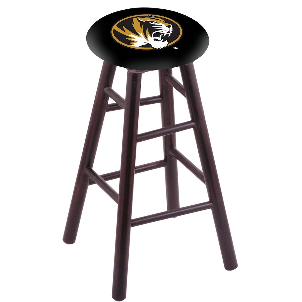 Maple Counter Stool in Dark Cherry Finish with Missouri Seat. Picture 1