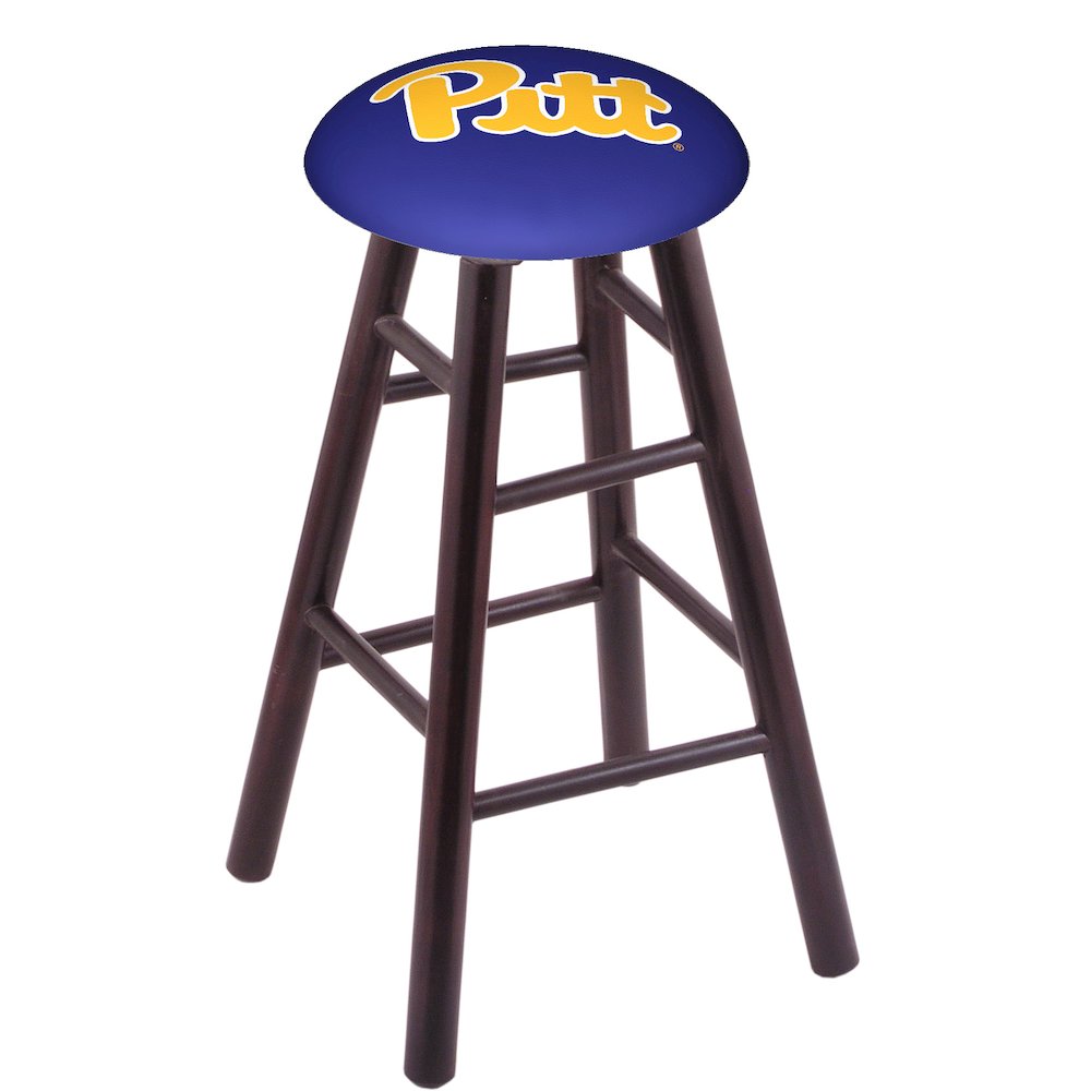 Maple Counter Stool in Dark Cherry Finish with Pitt Seat. Picture 1