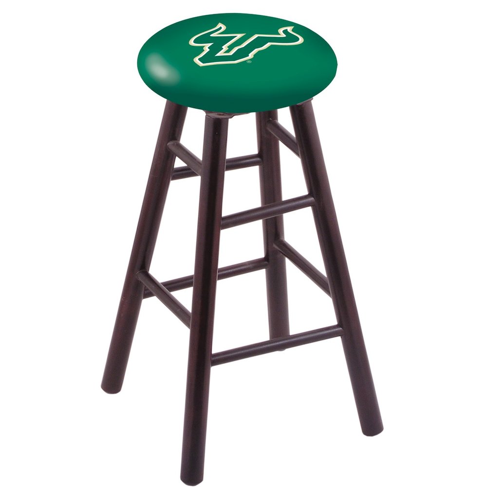 Maple Counter Stool in Dark Cherry Finish with South Florida Seat. Picture 1