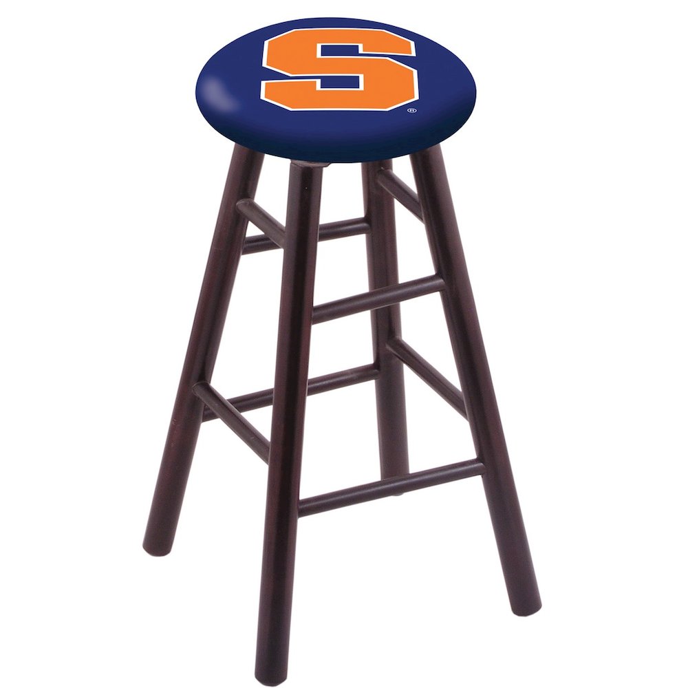 Maple Counter Stool in Dark Cherry Finish with Syracuse Seat. Picture 1