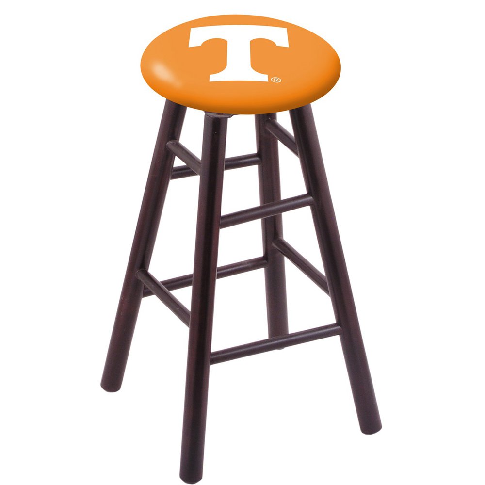 Maple Bar Stool in Dark Cherry Finish with Tennessee Seat. Picture 1