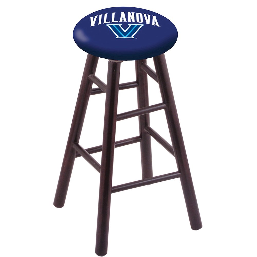 Maple Counter Stool in Dark Cherry Finish with Villanova Seat. Picture 1