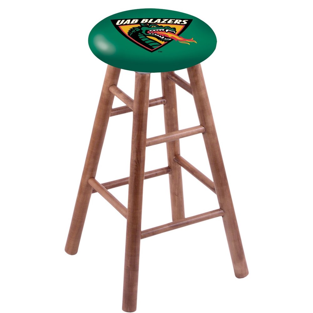 Maple Counter Stool in Medium Finish with UAB Seat. Picture 1