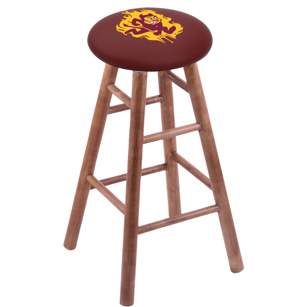 Maple Counter Stool in Medium Finish with Arizona State (Sparky) Seat. Picture 1