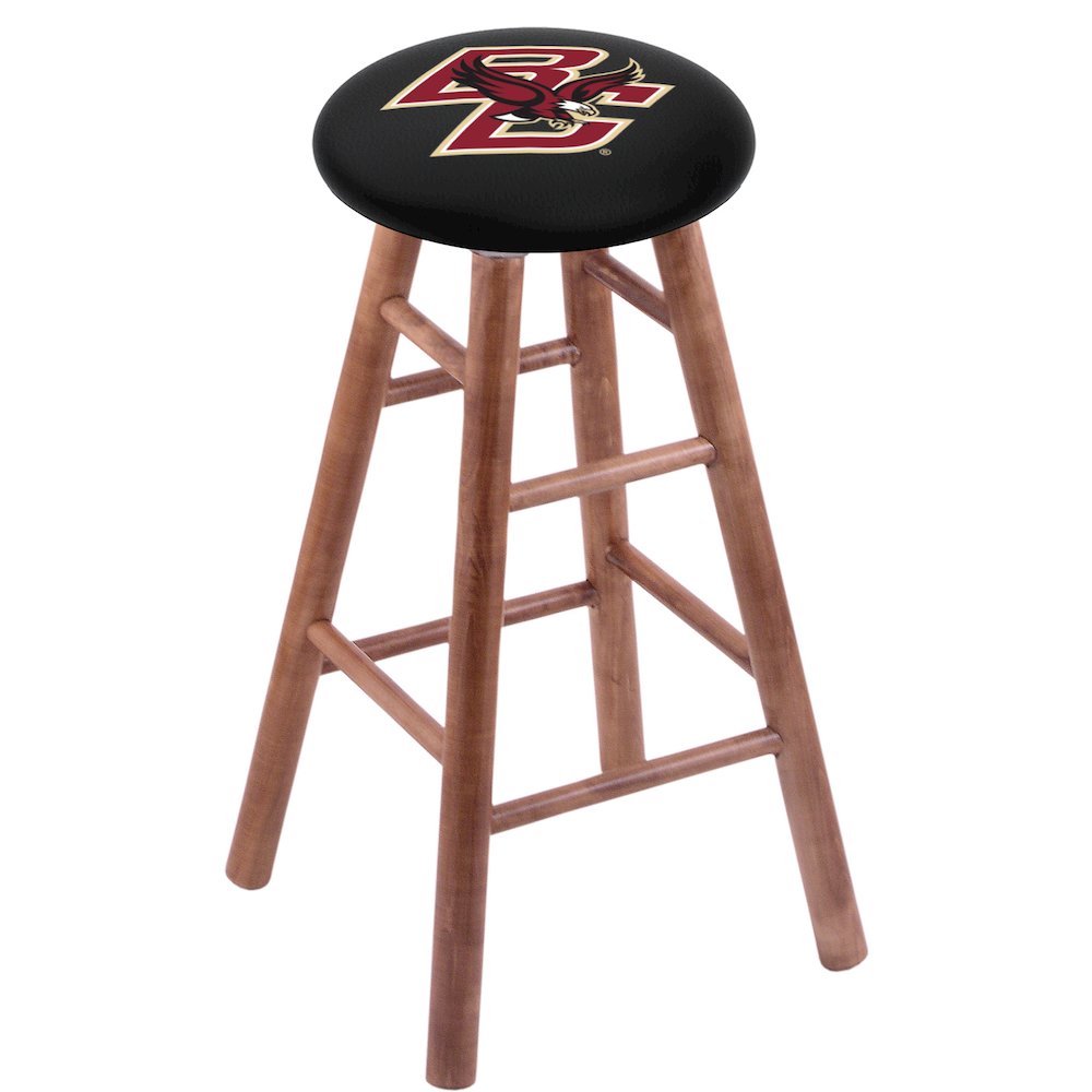 Maple Counter Stool in Medium Finish with Boston College Seat. Picture 1