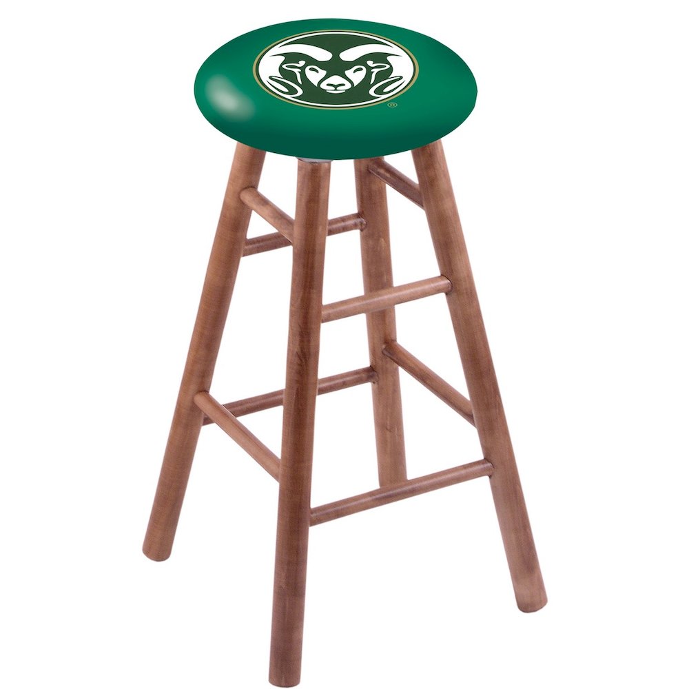Maple Counter Stool in Medium Finish with Colorado State Seat. Picture 1