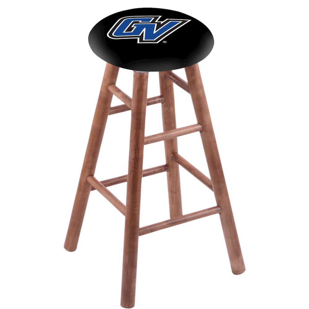 Maple Bar Stool in Medium Finish with Grand Valley State Seat. Picture 1