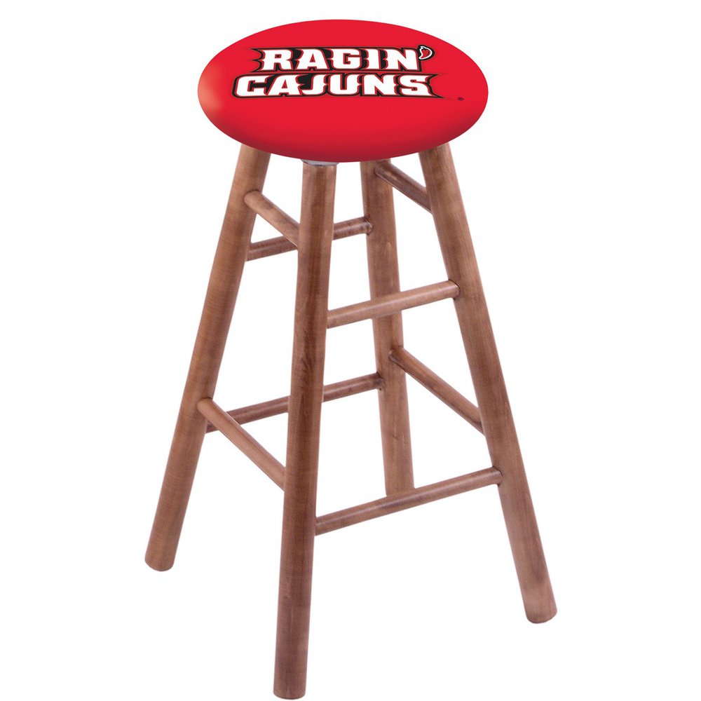 Maple Counter Stool in Medium Finish with Louisiana-Lafayette Seat. Picture 1