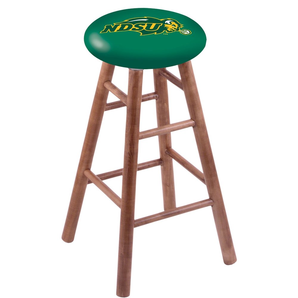 Maple Counter Stool in Medium Finish with North Dakota State Seat. Picture 1