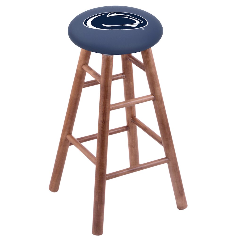 Maple Bar Stool in Medium Finish with Penn State Seat. Picture 1