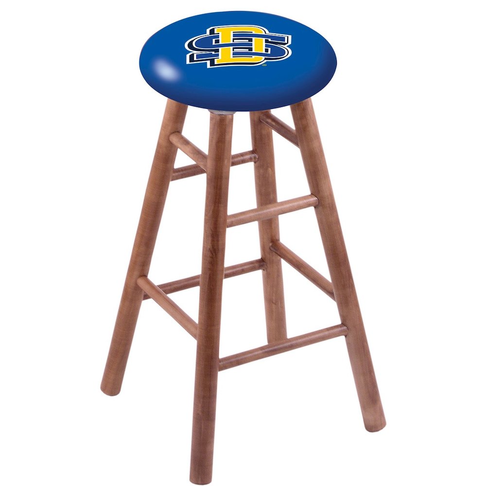 Maple Counter Stool in Medium Finish with South Dakota State Seat. Picture 1