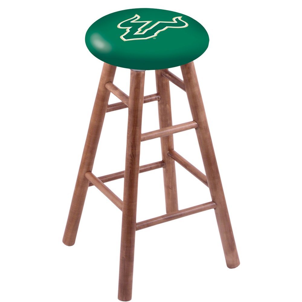 Maple Counter Stool in Medium Finish with South Florida Seat. Picture 1