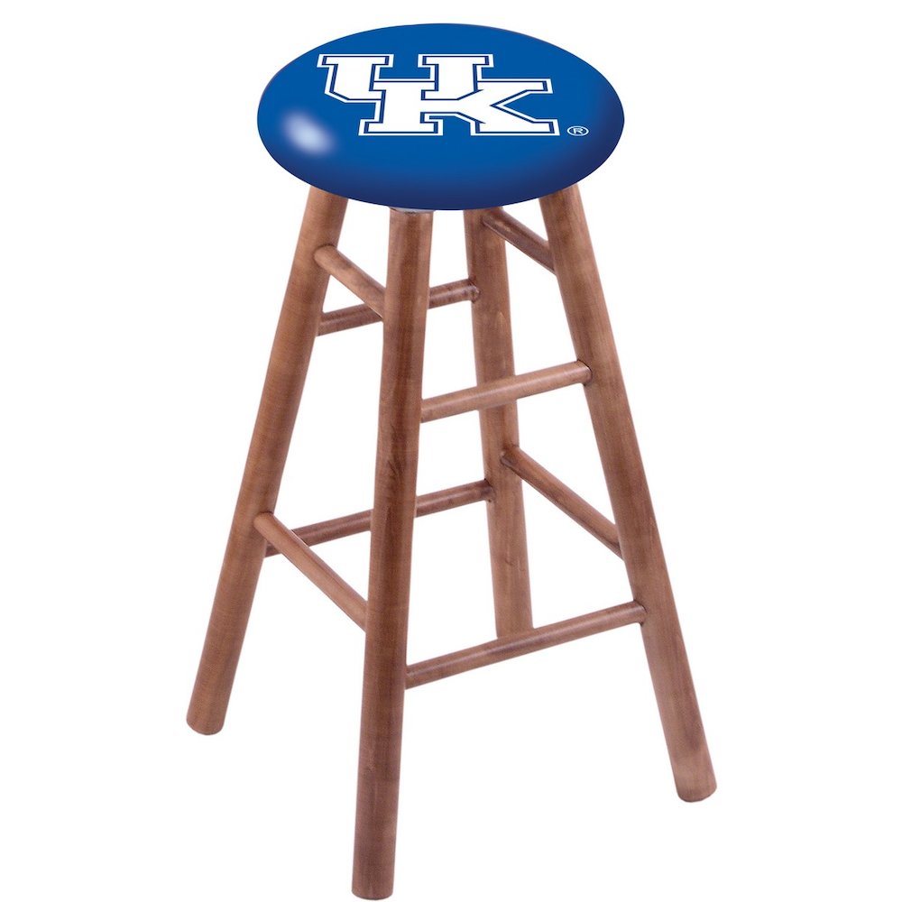 Maple Counter Stool in Medium Finish with Kentucky "UK" Seat. Picture 1