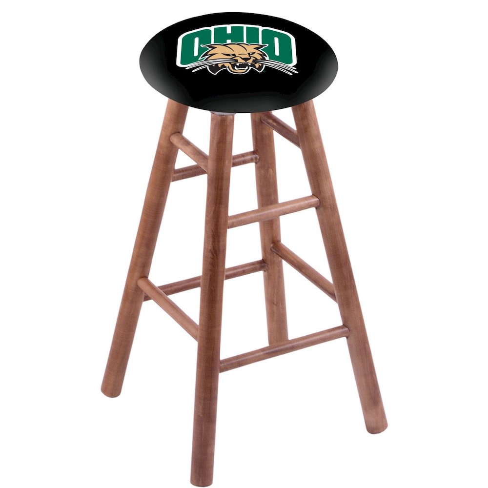 Maple Counter Stool in Medium Finish with Ohio University Seat. Picture 1