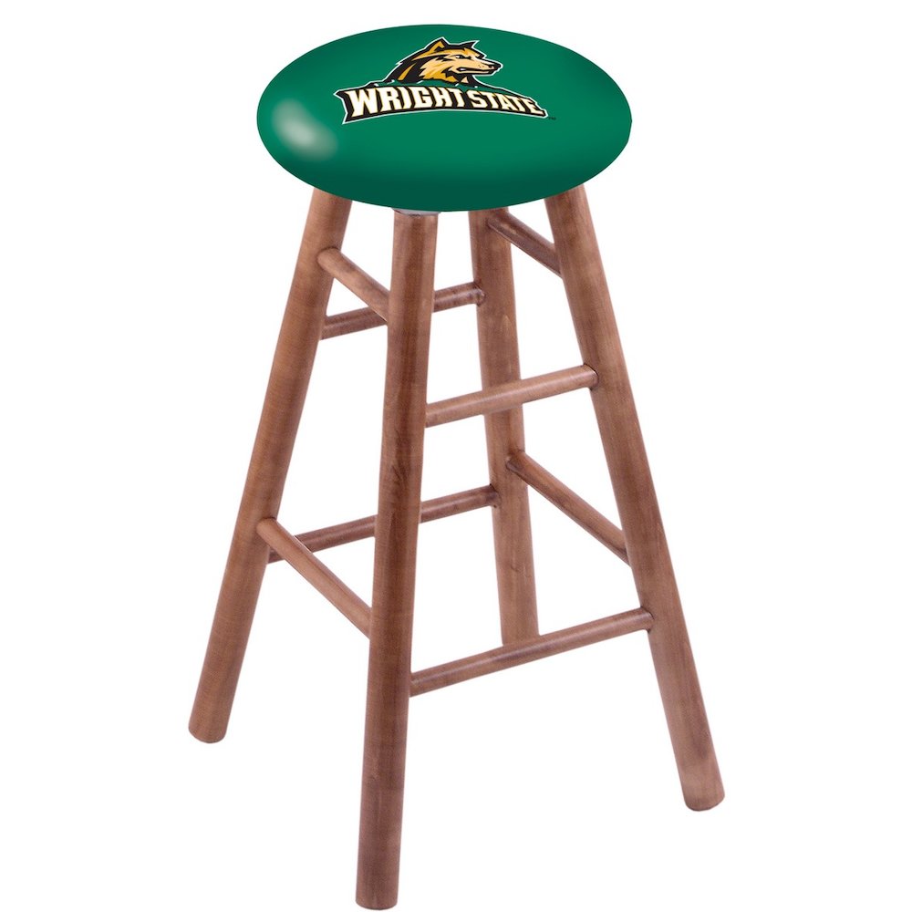 Maple Bar Stool in Medium Finish with Wright State Seat. Picture 1