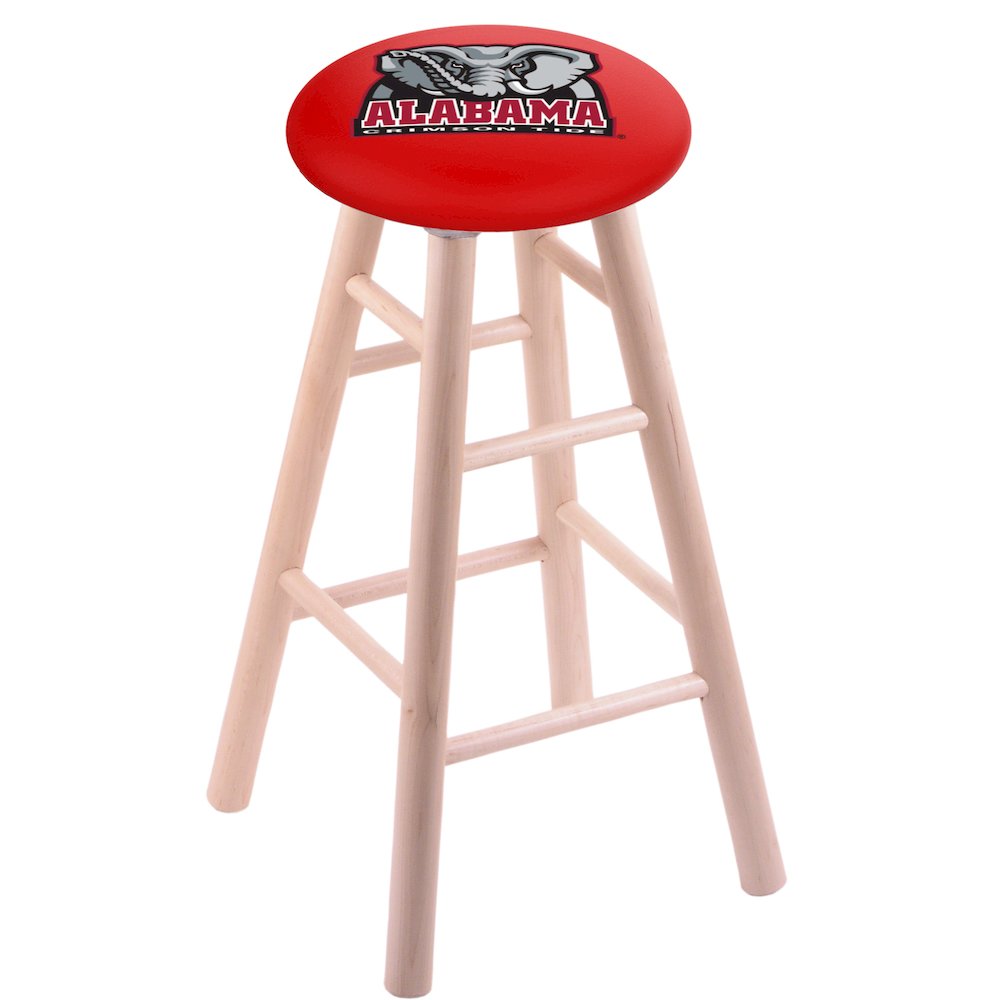 Maple Bar Stool in Natural Finish with Alabama Seat. Picture 1