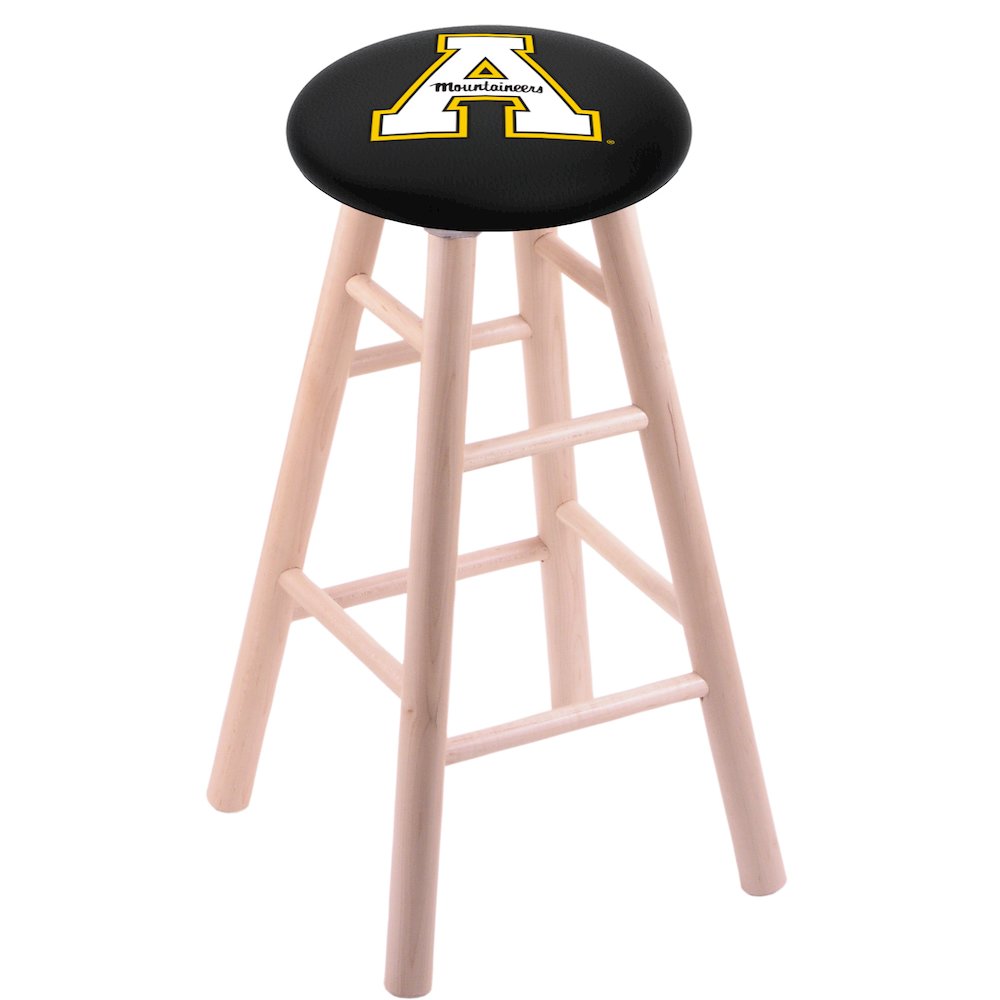 Maple Counter Stool in Natural Finish with Appalachian State Seat. Picture 1