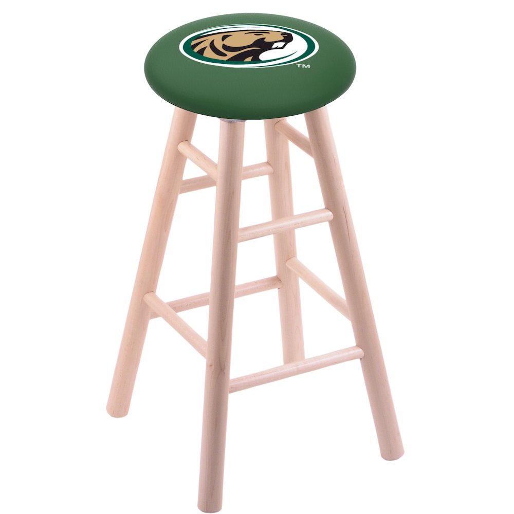 Maple Counter Stool in Natural Finish with Bemidji State Seat. Picture 1