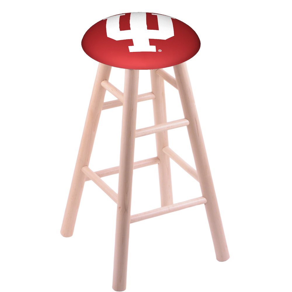 Maple Bar Stool in Natural Finish with Indiana Seat. Picture 1