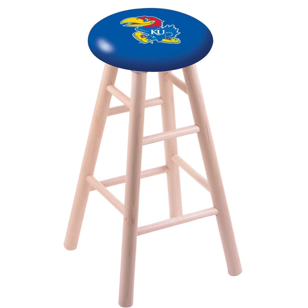 Maple Counter Stool in Natural Finish with Kansas Seat. Picture 1