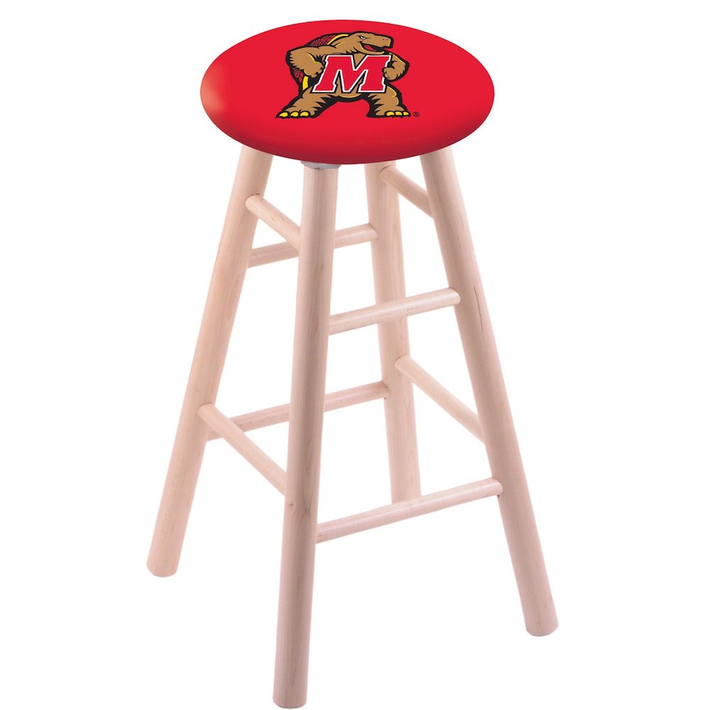 Maple Counter Stool in Natural Finish with Maryland Seat. Picture 1