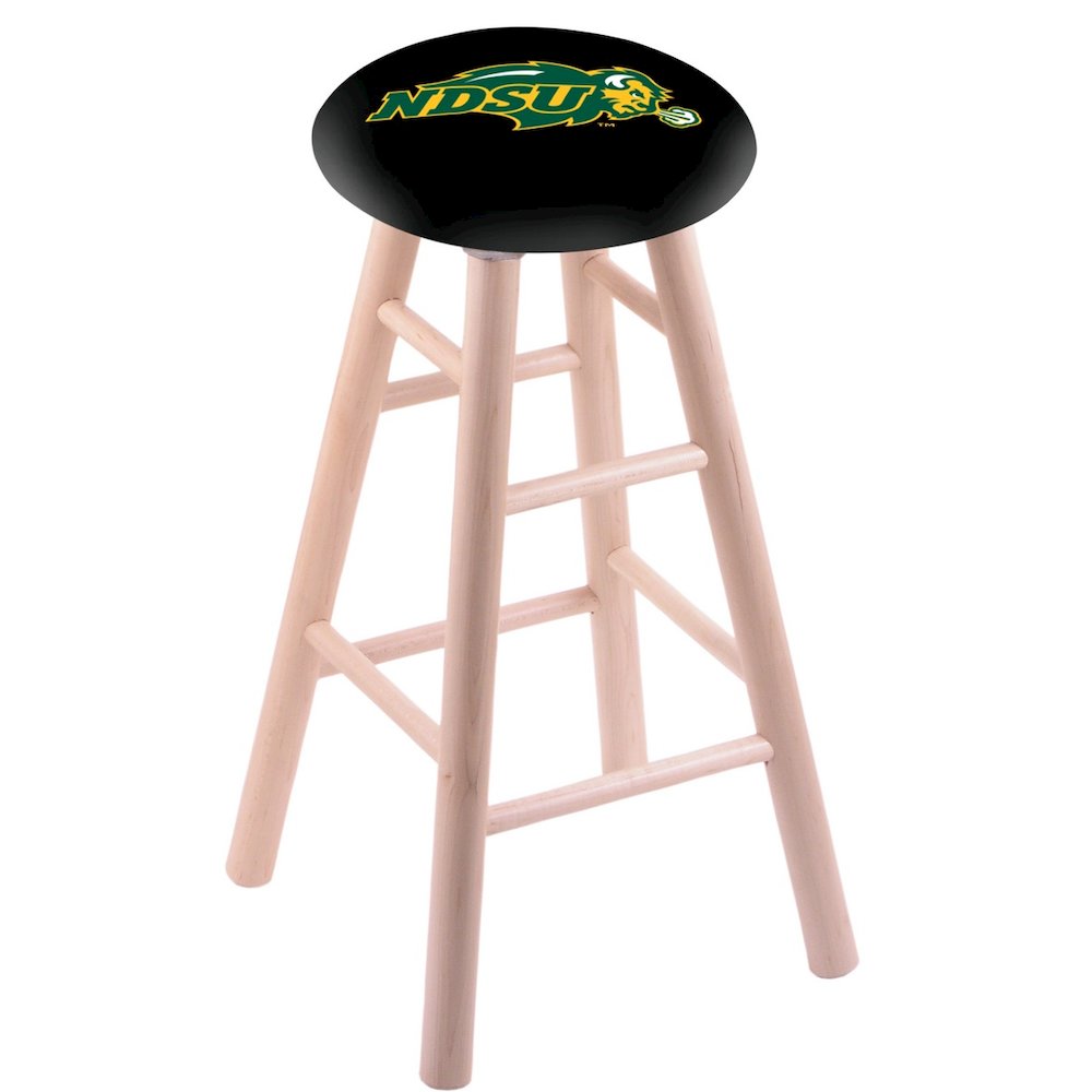 Maple Counter Stool in Natural Finish with North Dakota State Seat. Picture 1