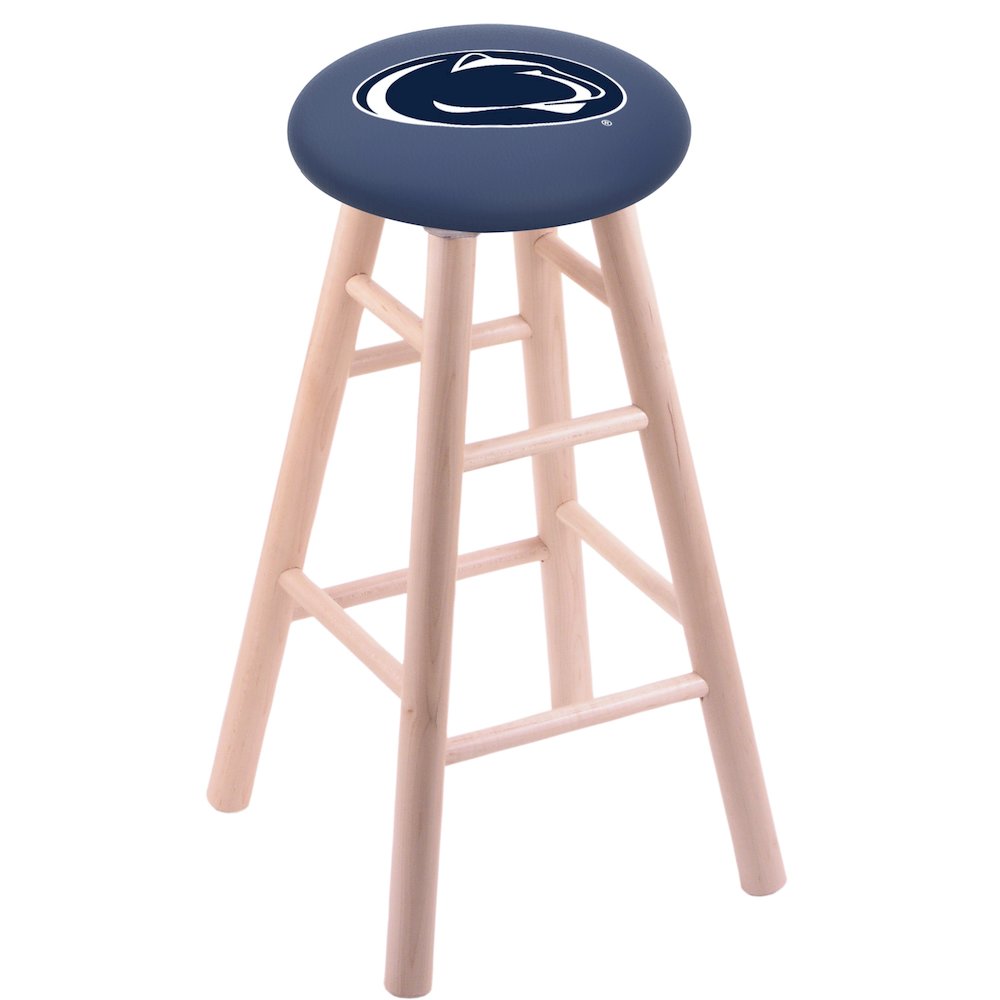 Maple Bar Stool in Natural Finish with Penn State Seat. Picture 1